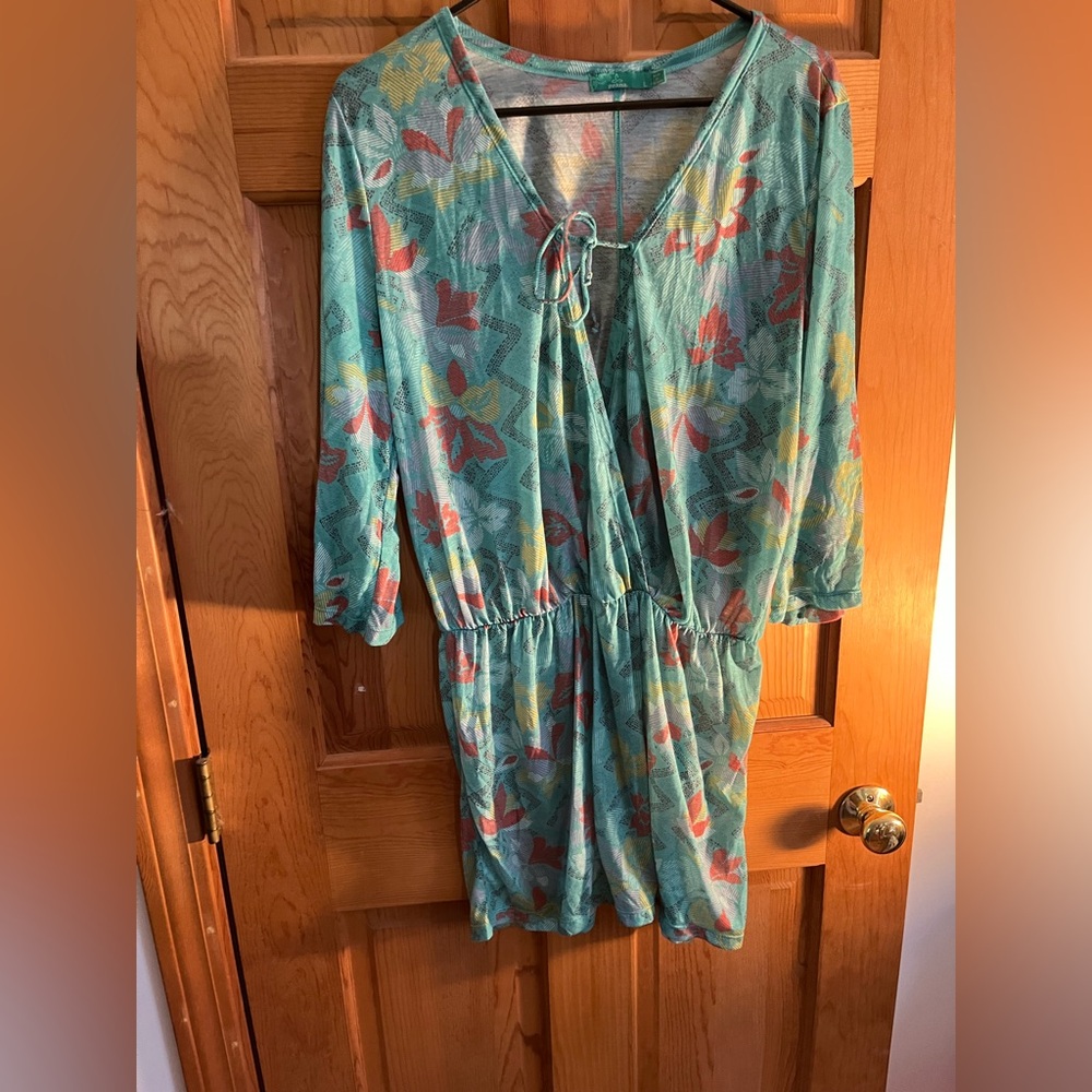 Prana Keoki Tunic Dress Swim Cover Up multicolor size large